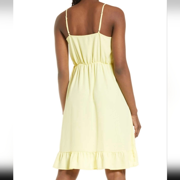 NWT Vero Moda yellow chiffon ruffle dress - Picture 5 of 12